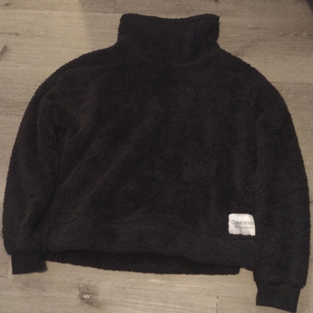 Black fuzzy Calvin Klein sweater